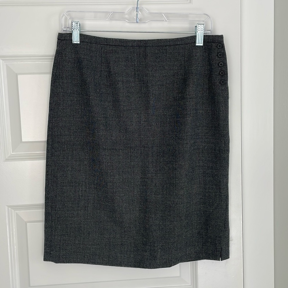 J. Crew Wool Pencil Skirt with side slit - size 4 - like new!